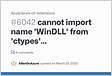 Cannot import name WinDLL from ctypes